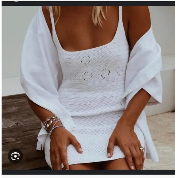 Maurie + Eve Dresses & Skirts - *NWT* Maurie + Eve crochet Jamila dress crisp white XS